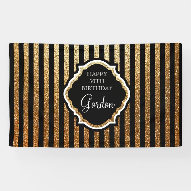 Schwarz- und Goldfahne Banner (Horizontal)