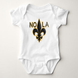 Schwarz-und GoldLilie - NOLA Baby Strampler