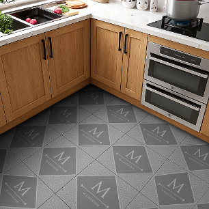 Schwarz und Grau Moderne geometrische, gewellte Li Fliese