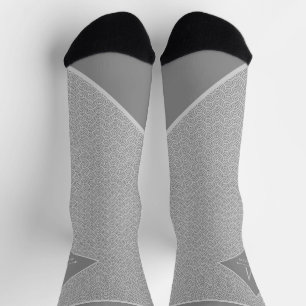Schwarz und Grau Moderne geometrische, gewellte Li Socken