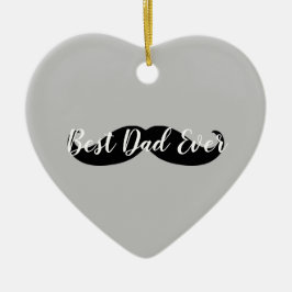 Schwarz und Grau Mustache Keramik Ornament