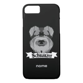 Schwarz und Grau Schnauzer iPhone 8/7 Hülle
