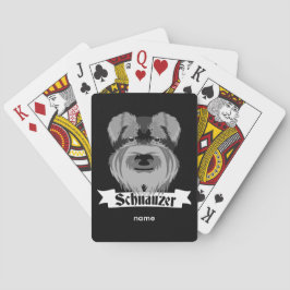 Schwarz und Grau Schnauzer Spielkarten