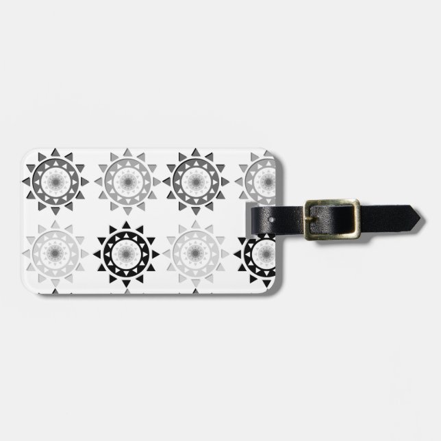 Schwarz und Grau sonnt Gepäckanhänger (Vorderseite horizontal)