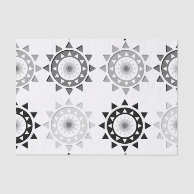 Schwarz und Grau sonnt Seidenpapier (Vorderseite)