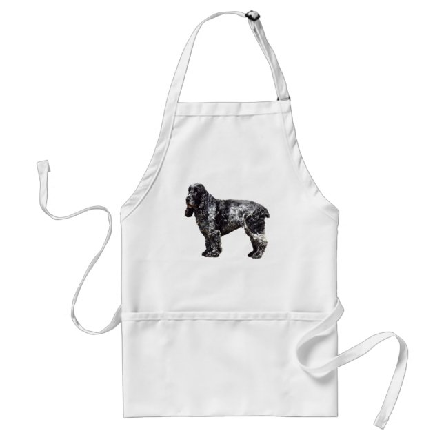 Schwarz und Grau Spaniel Schürze (Vorne)