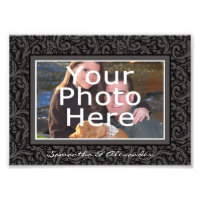Schwarz und Grau Swirl Elegantes Foto mit Text