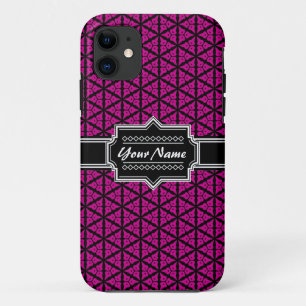 Schwarz und Lila Blumenmuster Trellis-Muster Case-Mate iPhone Hülle