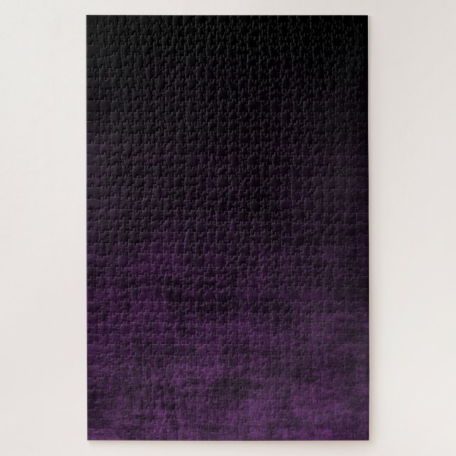 Schwarz und Lila Grunge Ombre Textur Puzzle (Vertikal)