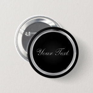 Schwarz und Metallsilber mit DIY-Text Button