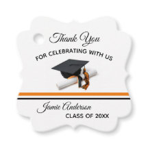 Schwarz und Orange Cap & Tassel | ABSCHLUSS