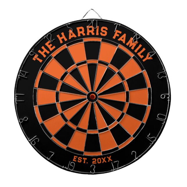 Schwarz und Orange-Dartboard mit Dartboard Dartscheibe (vorne)