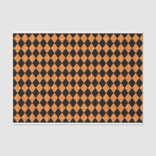 SCHWARZ- UND ORANGE-GLITZER SEHEN HALLOWEH AUS SEIDENPAPIER