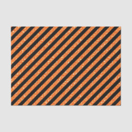 SCHWARZ- UND ORANGE-GLITZER SEHEN HALLOWEH AUS SEIDENPAPIER