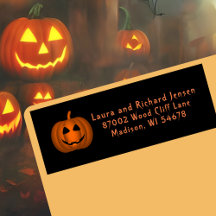 Schwarz und Orange lächelnd Halloween Pumpkin