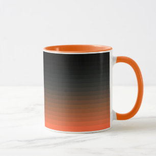 Schwarz und Orange Tasse