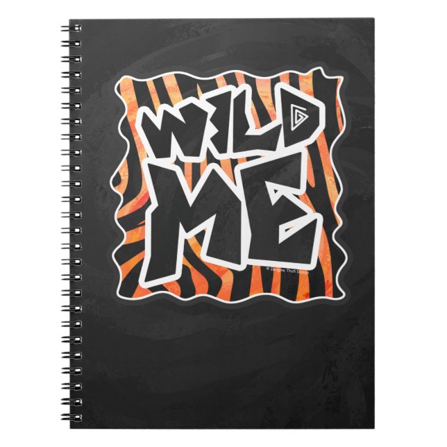 Schwarz und Orange Wild Me Zebra Notizblock (Vorderseite)