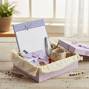 Schwarz und Periwinkle Musical personalisiert Notizblock