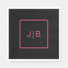 Schwarz und Rosa anpassbar Serviette