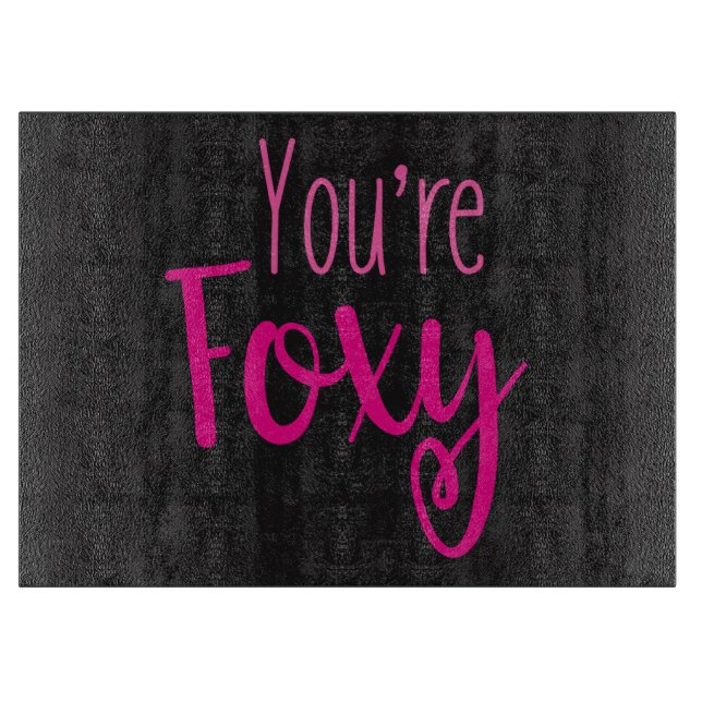 Schwarz und Rosa Foxy Schneidebrett (Vorderseite)