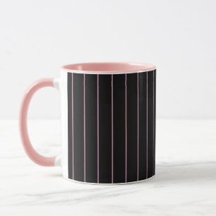 schwarz und rosa gestreift tasse