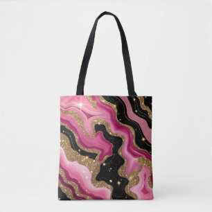 Schwarz und rosa Gold Achat