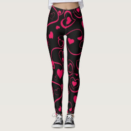 Schwarz und Rosa machen eine neue Mode schwarz Leggings