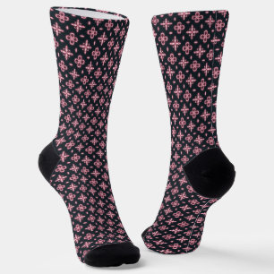 Schwarz und Rosa Socken