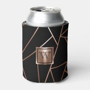 Schwarz und Rose Gold Geometric Dosenkühler