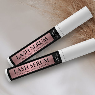 Schwarz und Rose Gold Lash Rodelbahn mit Aussicht Etiketten