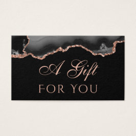 Schwarz und Rose Gold Tor auf Black Gift Card