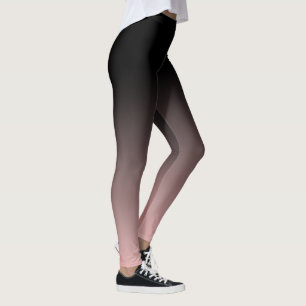 Schwarz und Rose verschlanken Horizont Leggings