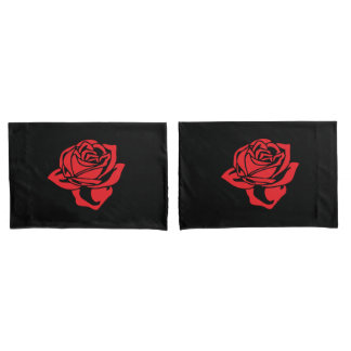 Schwarz-und Rosen-Kissen-Kasten Kissenbezug