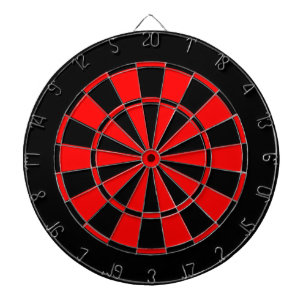 schwarz und rot dartscheibe