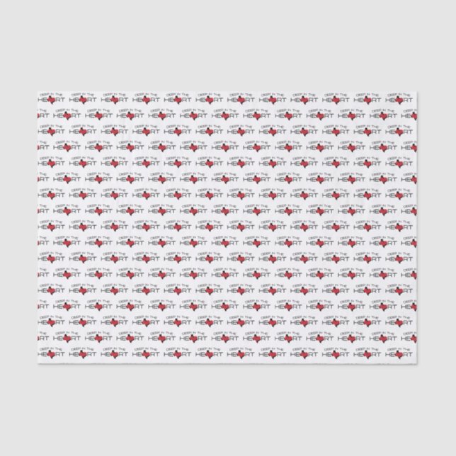 Schwarz und Rot erschüttert tief im Herzen Seidenpapier (Vorderseite)