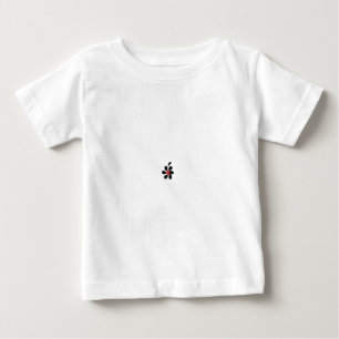 Schwarz und Rot Minimalistische Blumenkunst Baby T-shirt