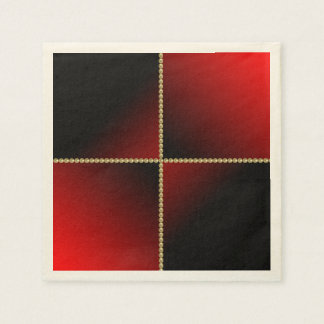 Schwarz und Rot Serviette