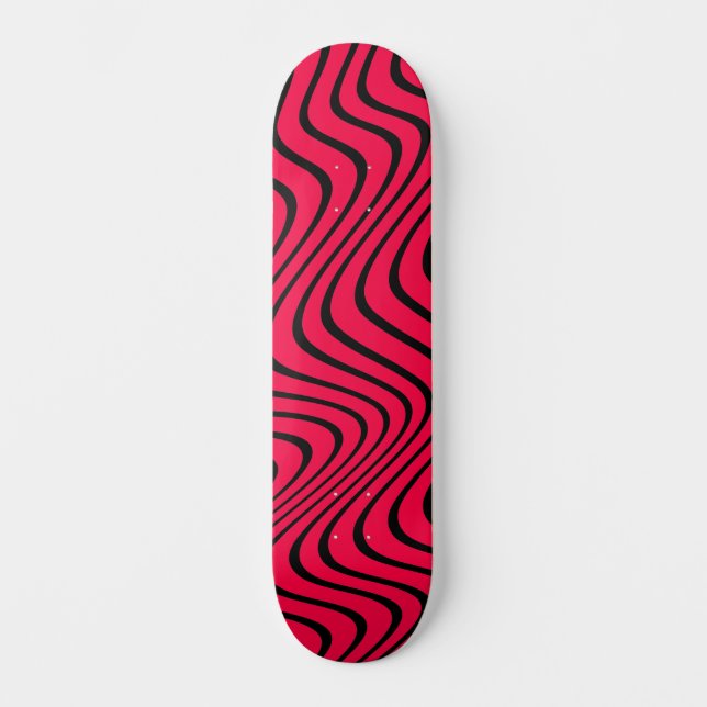 Schwarz und Rot Skateboard (Vorderseite)