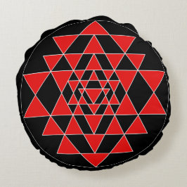 Schwarz und Rot Sri Yantra Meditation Kissen