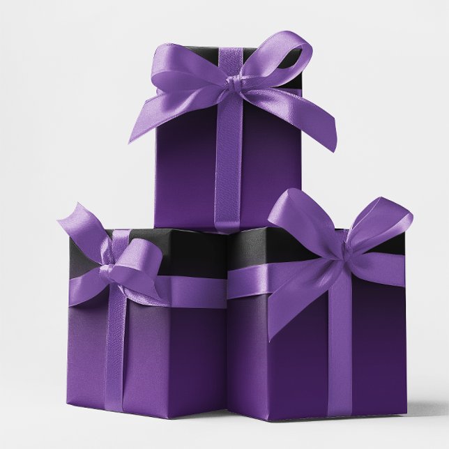 Schwarz und Royal Lila Ombre Geschenkpapier (Black and Royal Purple Ombre Wrapping Paper)