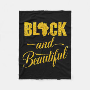Schwarz und schön Afro Black History Montag Motiv Fleecedecke