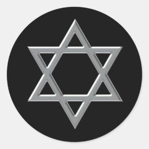 Schwarz und Silber Bar Mitzvah Stickers