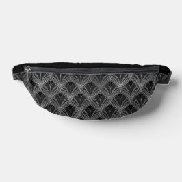 SCHWARZ- UND SILBERKUNSTMUSTER BAUCHTASCHE