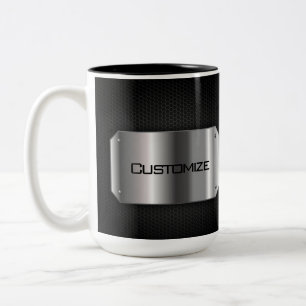 Schwarz und Stahl Zweifarbige Tasse