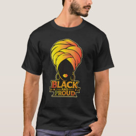 Schwarz und stolz – Afro-Queen-Kunst T-Shirt