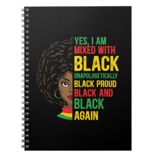 Schwarz und stolz   Unapologetisch   Black Queen Notizblock
