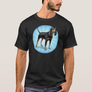 Schwarz- und TAN-Cartoon BTC T-Shirt