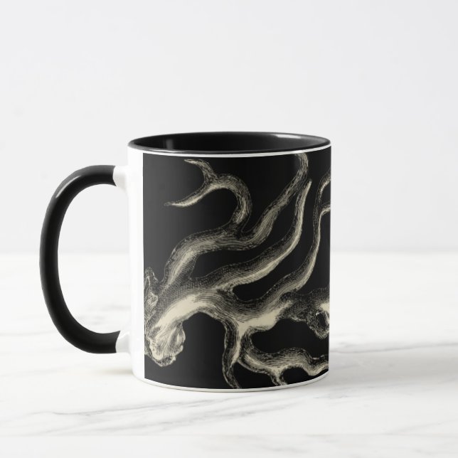 Schwarz und Tan Coral Tasse (Links)