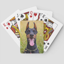 Schwarz und Tan Doberman Pinscher Spielkarten