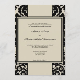 Schwarz und Tan Einladung